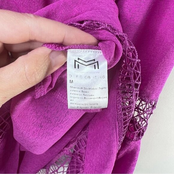 Maryan Mehlhorn Womens Size Medium Swim Cover Up Fuchsia Tunic Beach Vacation - Picture 9 of 10